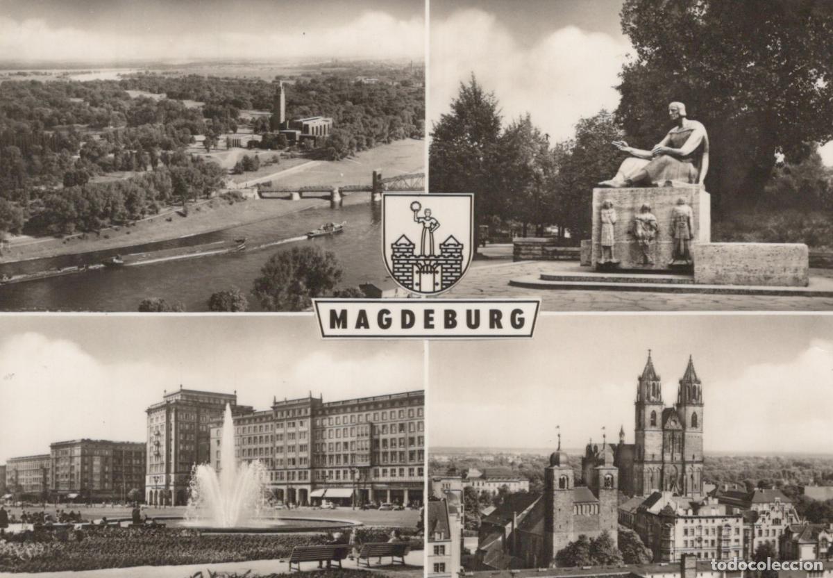 Postkarten: Germany Magdeburg Multi View With Cathedral Elbe River and City Scenes *YAZ315