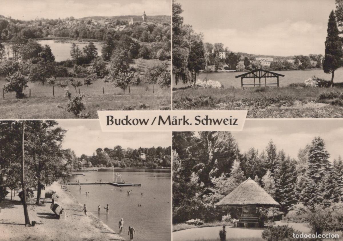 Postkarten: Germany Buckow M&auml;rkische Schweiz Multi View Lake Scherm&uuml;tzelsee Beach *YAZ321