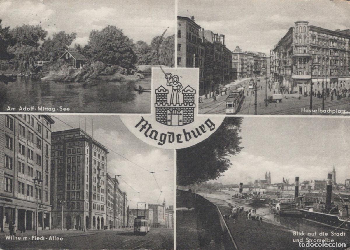 Postais: Germany Magdeburg Multi View Adolf Mittag See Hasselbachplatz Wilhelm *YAZ357