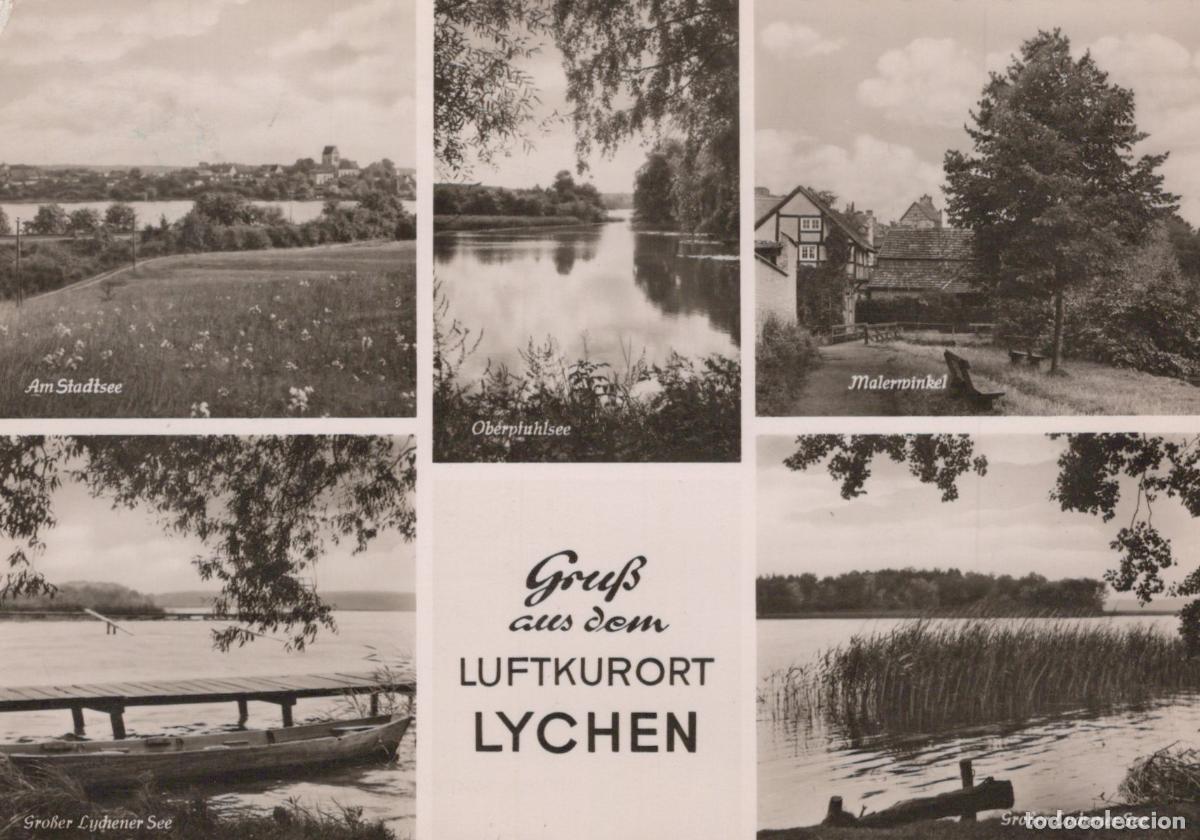 Postais: Germany Lychen Multi View am Stadtsee Oberpfuhlsee Malerwinkel Gro&szlig;er *YAZ359