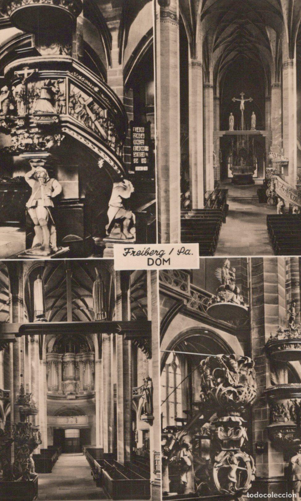 Postcards: Germany Freiberg Cathedral Interior Views Pulpit Altar and Organ *YAZ373