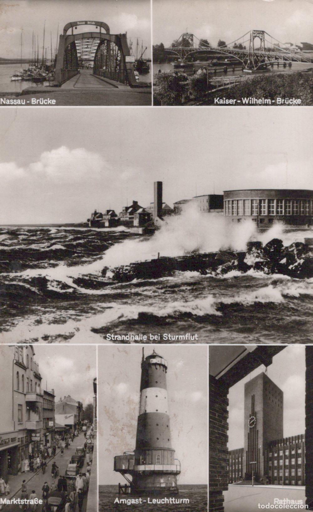 Postcards: Germany Wilhelmshaven Multi View Nassau Kaiser Wilhelm Bridges *YAZ381