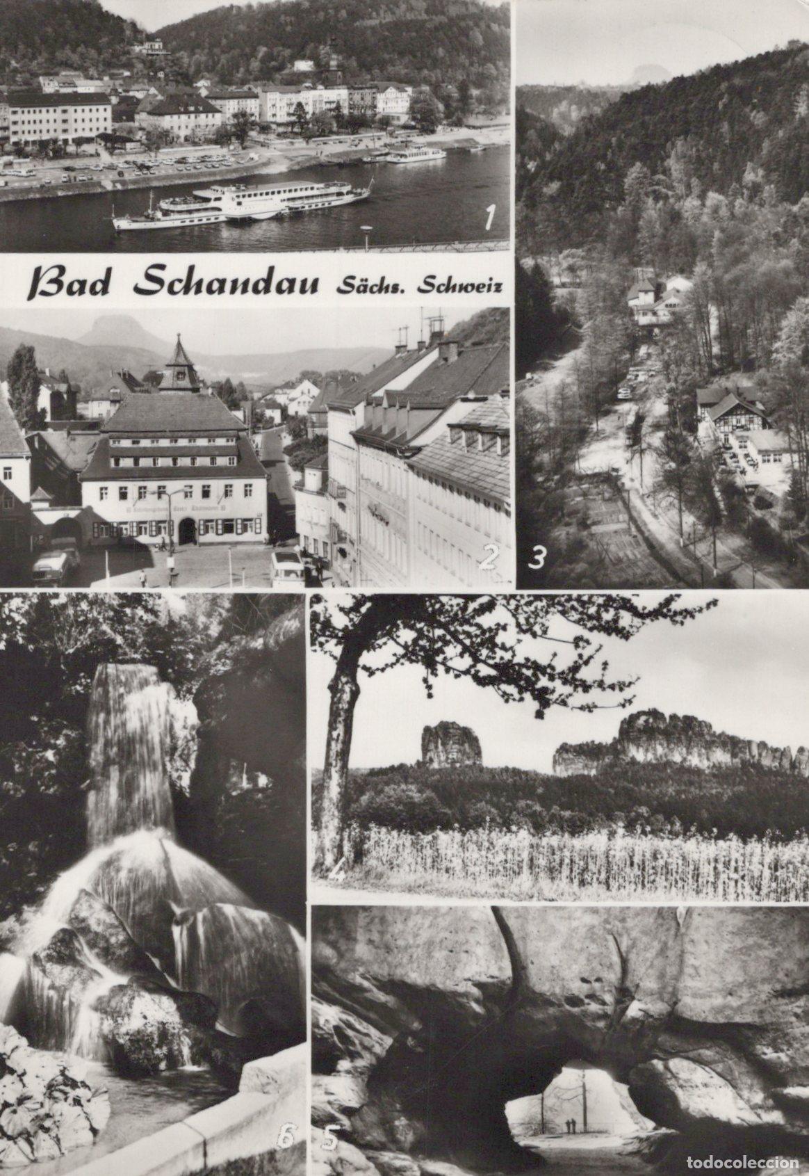 Cartoline: Germany Bad Schandau Saechs Schweiz Multi View Elbufer Waterfall Arch *YAZ450