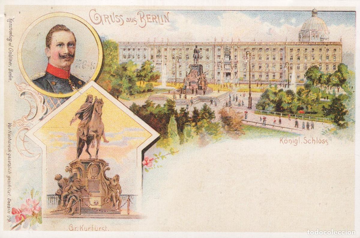 Cartoline: Germany Berlin Wall Royal Palace Gruss aus Gr Kurfurst Konigl Schloss *YAZ501