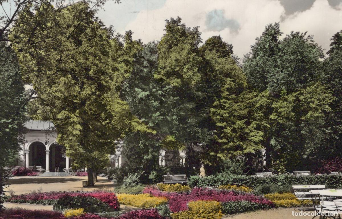 Cartoline: Germany Bad Steben In Frankenwald Kurpark With Flower Beds and Pavilion *YAZ509