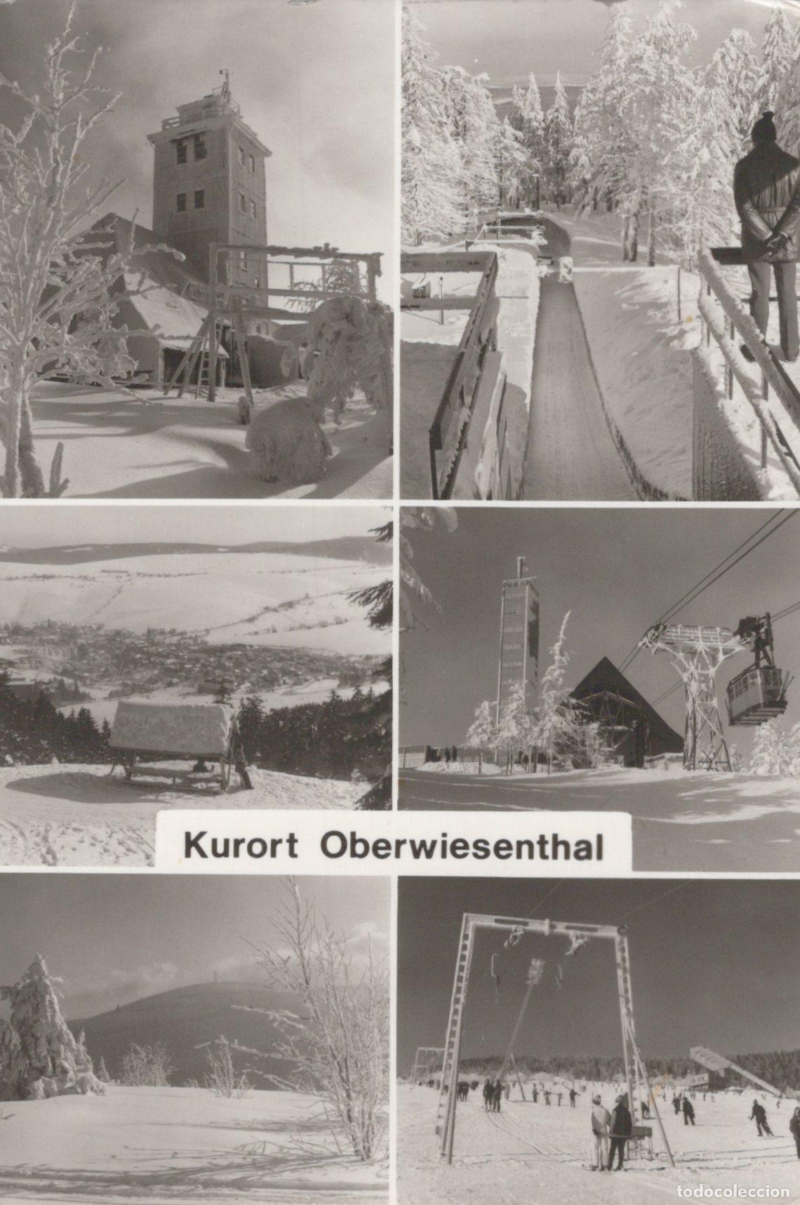 Cartoline: Germany Oberwiesenthal Kurort Winter Views Fichtelberg Skiing Cable Car *YAZ474
