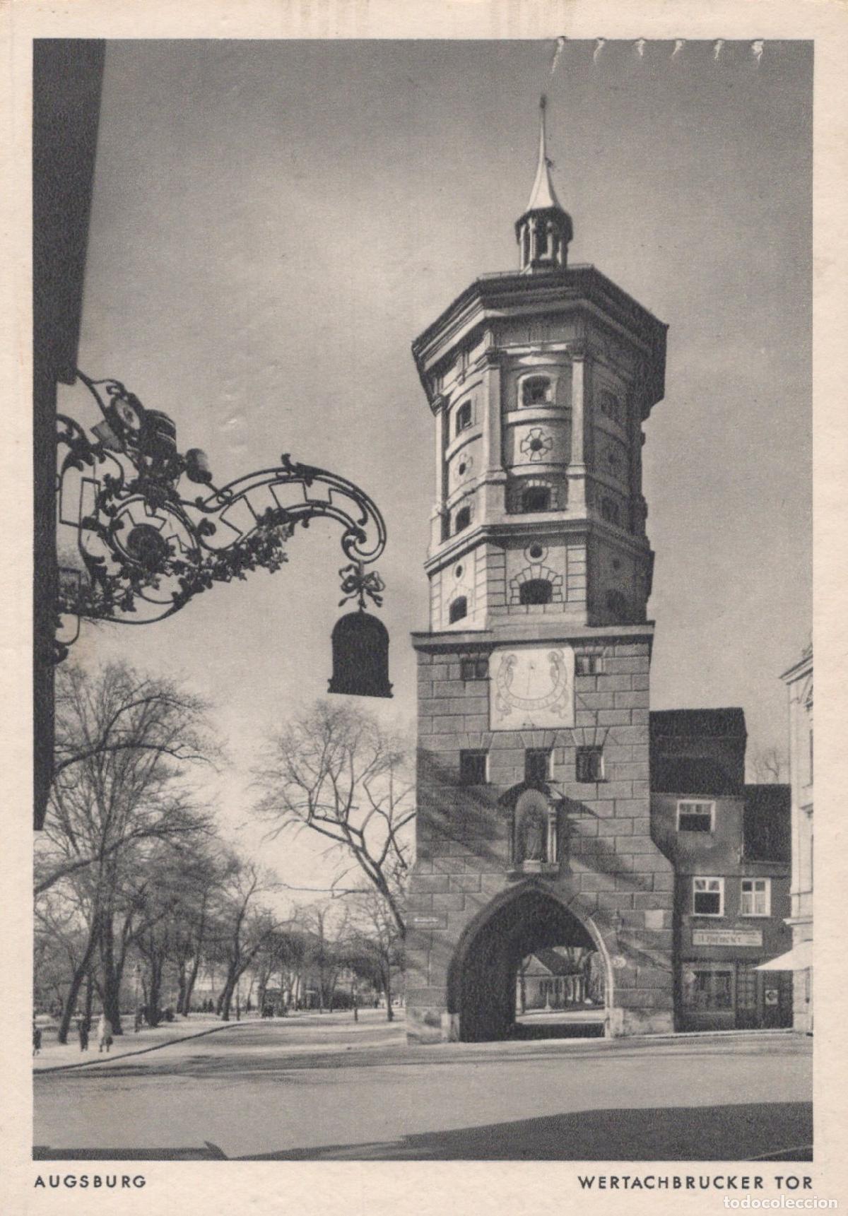 Cartoline: Germany Augsburg Wertachbrucker Tor Historic City Gate Architecture *YAZ484