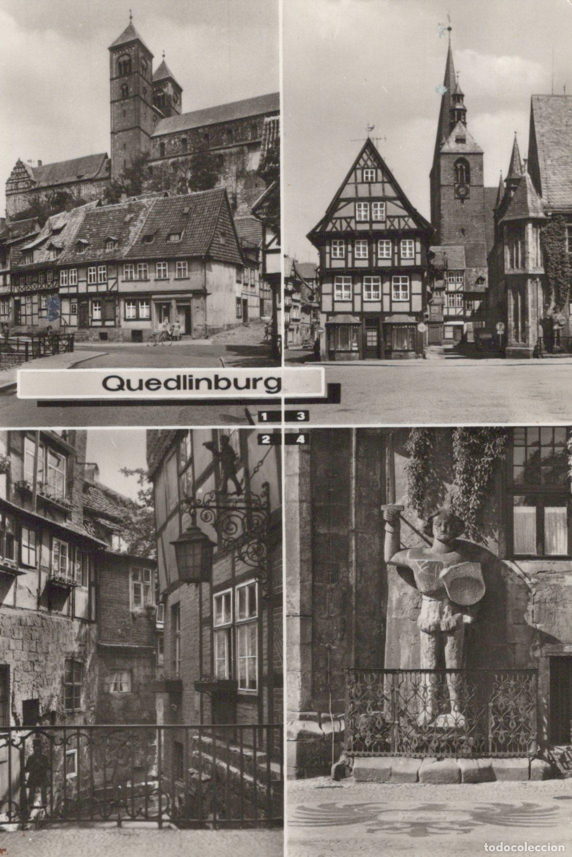 Cartes Postales: Germany Quedlinburg Historic Town Architecture and Roland Statue *YAZ488