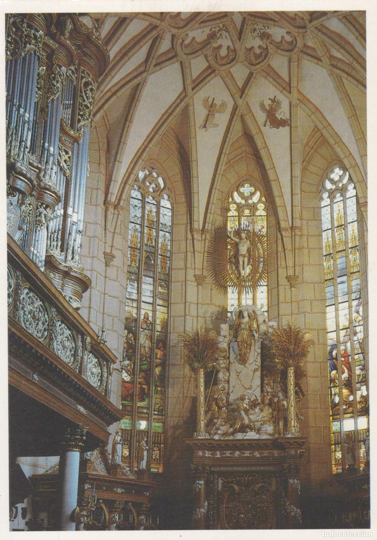 Cartes Postales: Germany Altenburg Castle Church Interior Organ Stained Glass Unposted *YAZ549