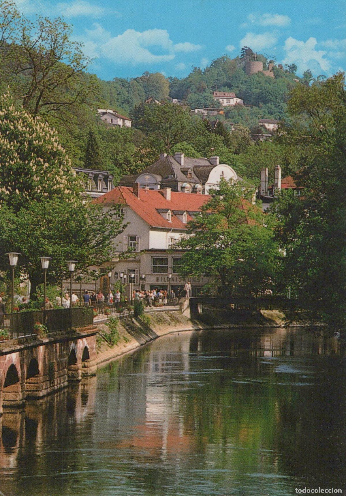 Cartes Postales: Germany Bad Kissingen Saale River Promenade With View of Burgruine *YAZ516
