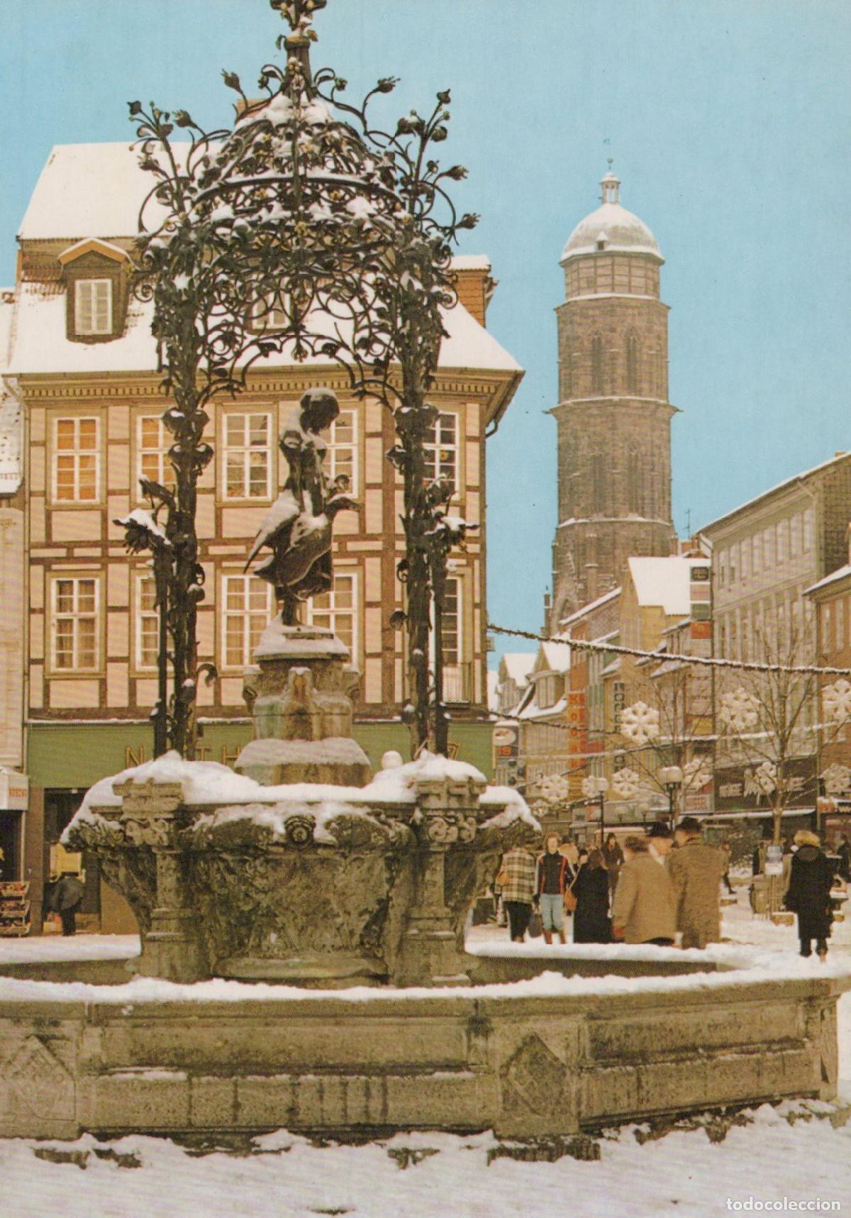 Cartes Postales: Germany Alfeld G&ouml;ttingen G&auml;nselieselbrunnen Fountain Winter Unposted *YAZ522