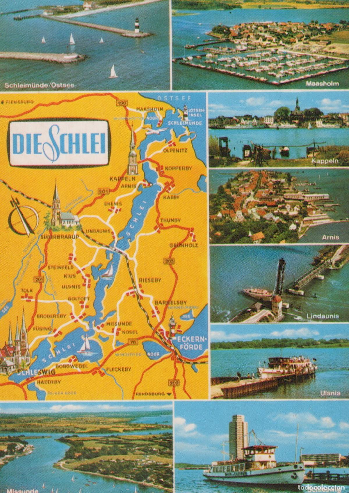Cartes Postales: Germany Schleswig Schlei Region Map and Views Holstein Unposted *YAZ526