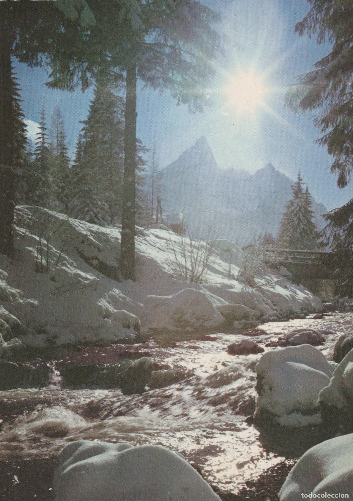 Cartes Postales: Germany Kempten Winter Mountain Stream With Sunburst Allg&auml;u *YAZ579