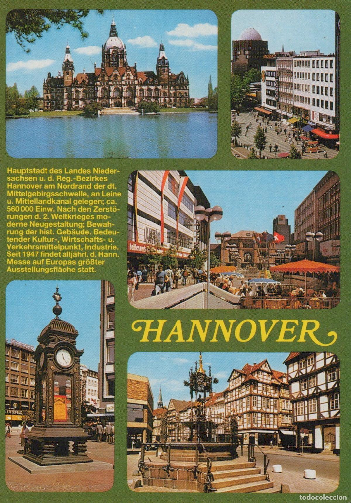 Postales: Germany Hannover City Collage With New Town Hall Market Church Unposted *YAZ544