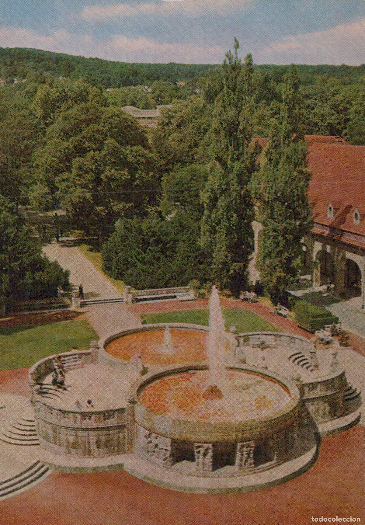 Cartoline: Germany Bad Nauheim View of Sprudelhof and Johannisberg With Fountains *YAZ614