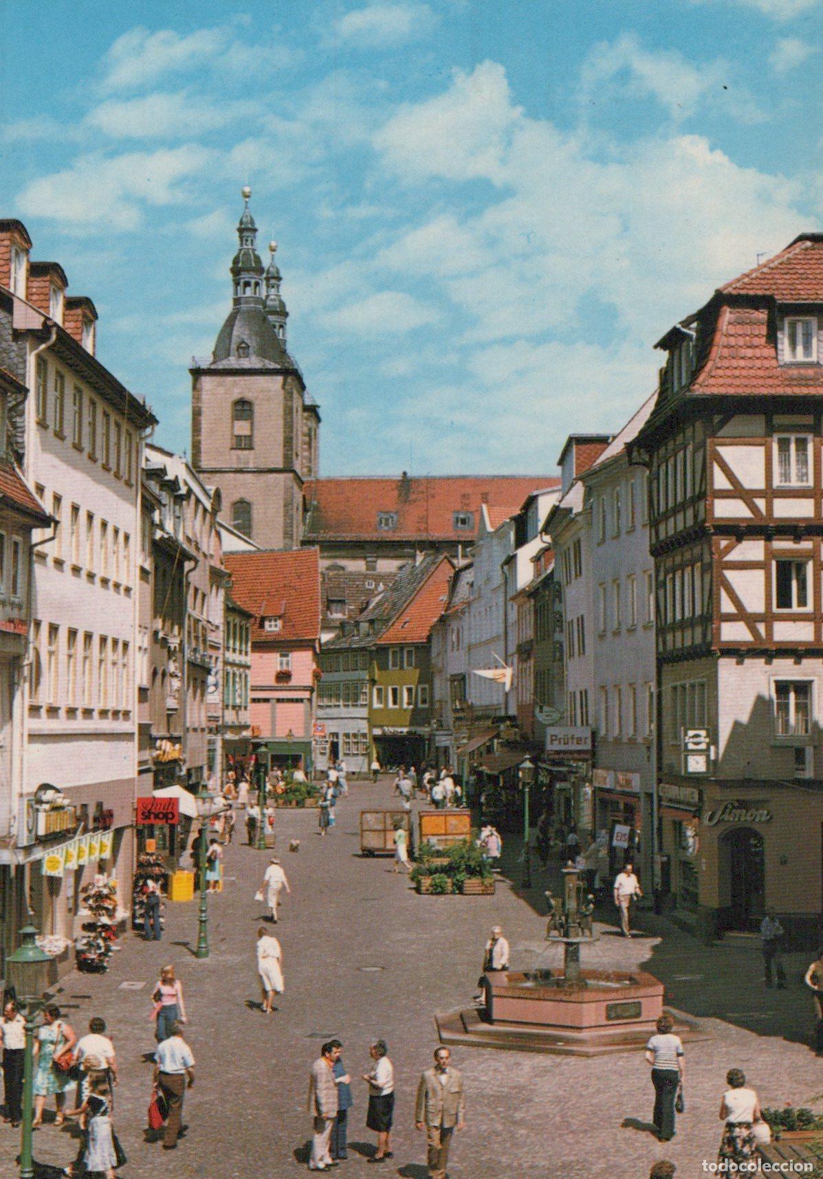 Cartoline: Germany Fulda Marketplace With Fountain and Historic Buildings *YAZ618