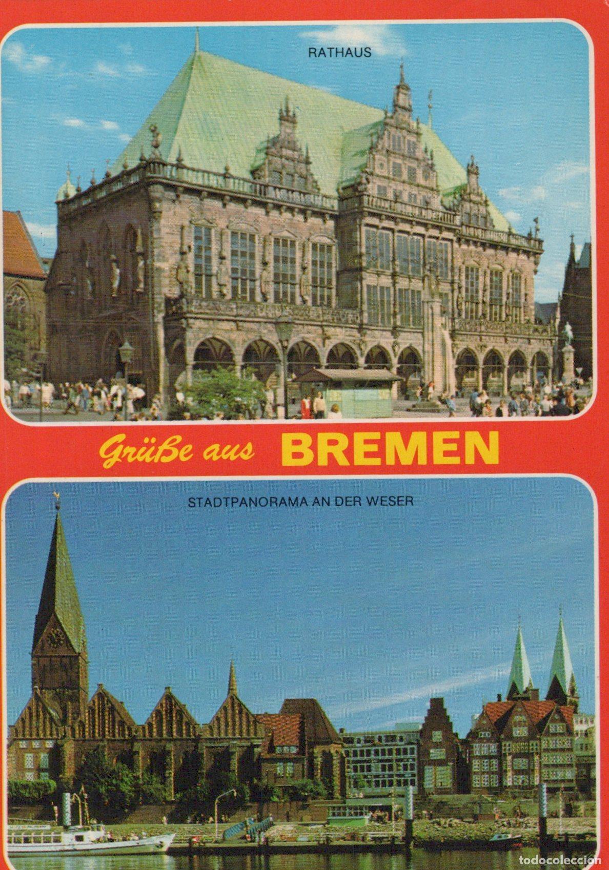 Postales: Germany Bremen Rathaus and Weser River Panorama *YAZ652