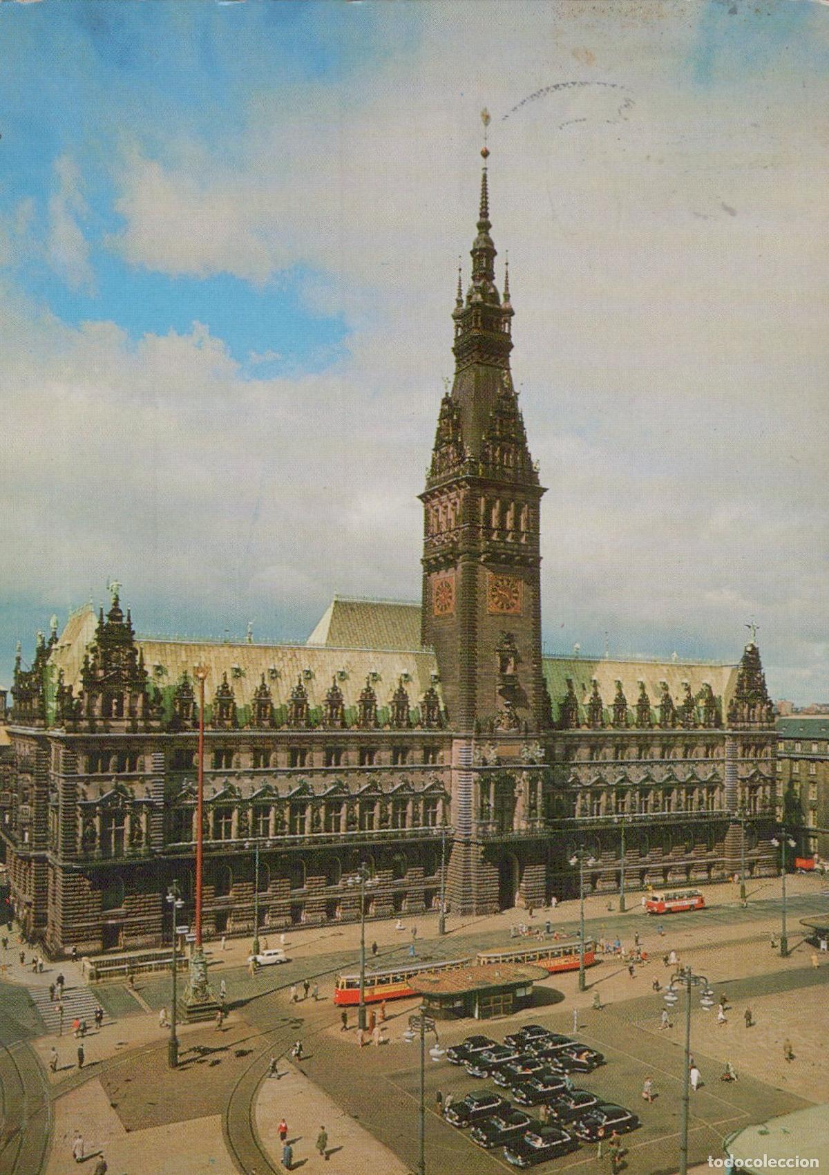 Postales: Germany Altona Rathaus City Hall Architecture Trams 1950s *YAZ656