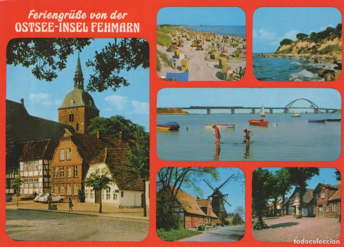 Postales: Germany Fehmarn Island Multi View Architecture Beach Bridge Windmill *YAZ735