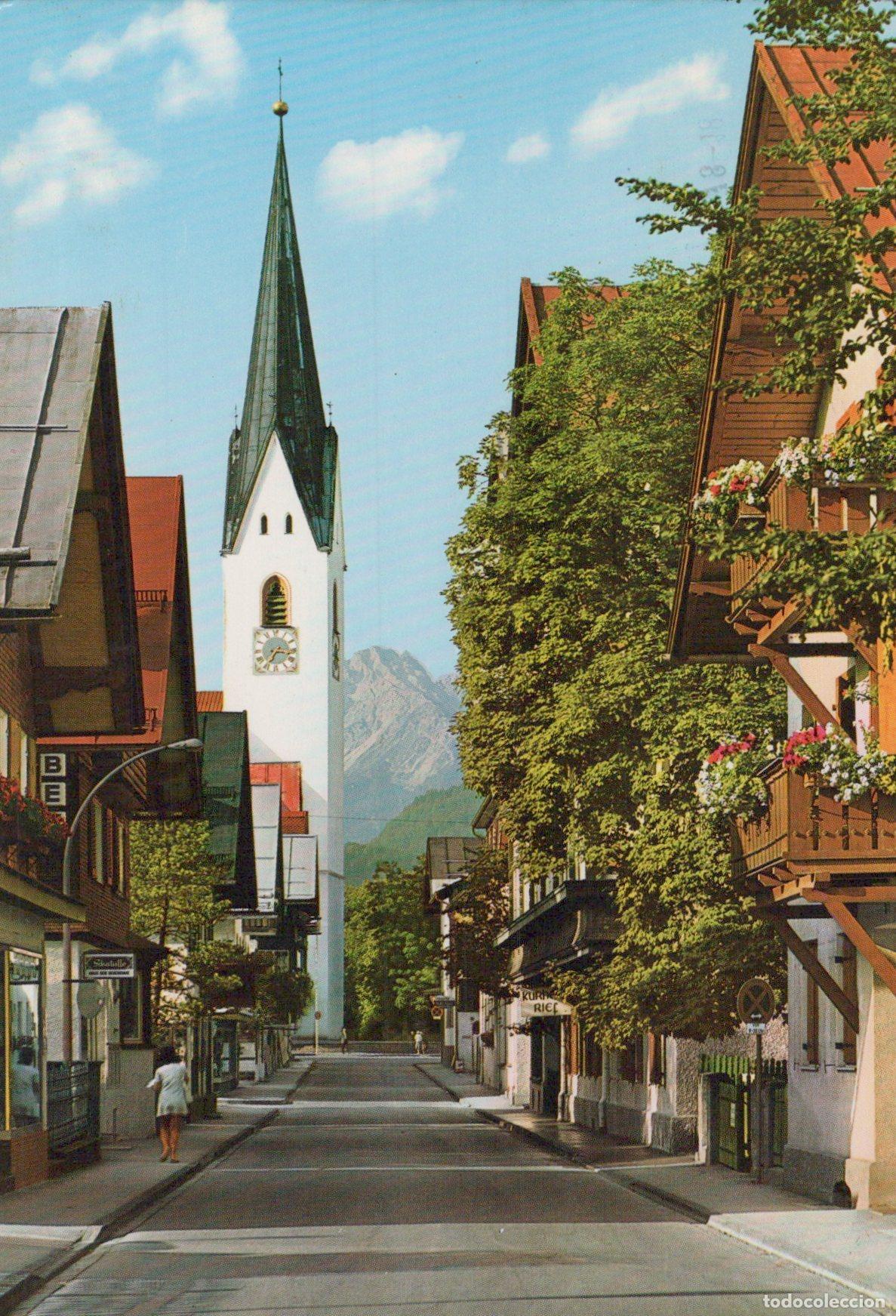 Postales: Germany Oberstdorf IM Allg&auml;u Kirchstra&szlig;e With Church Steeple *YAZ664