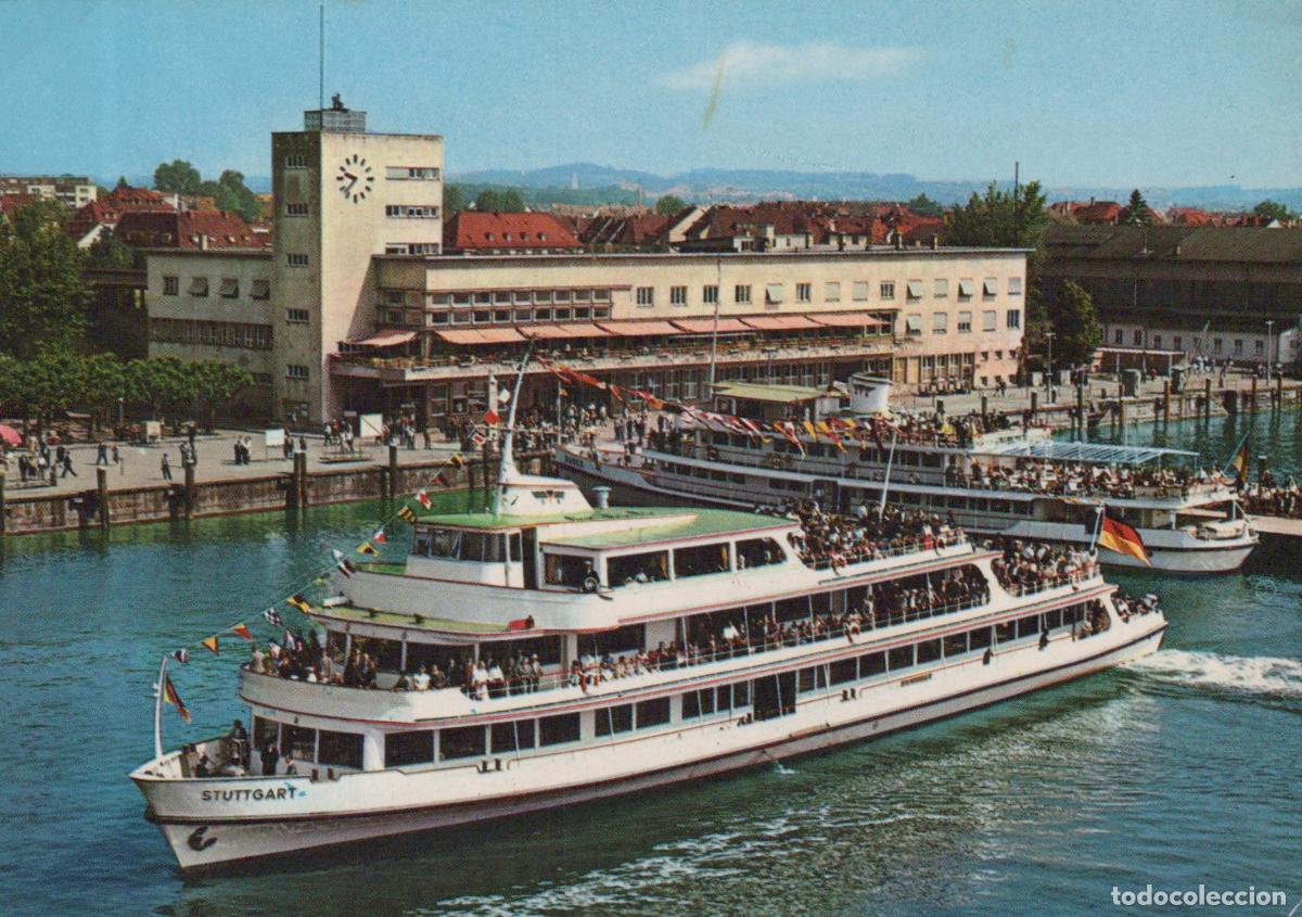 Postales: Germany Friedrichshafen Harbor With M S Stuttgart On Lake Constance *YAZ739