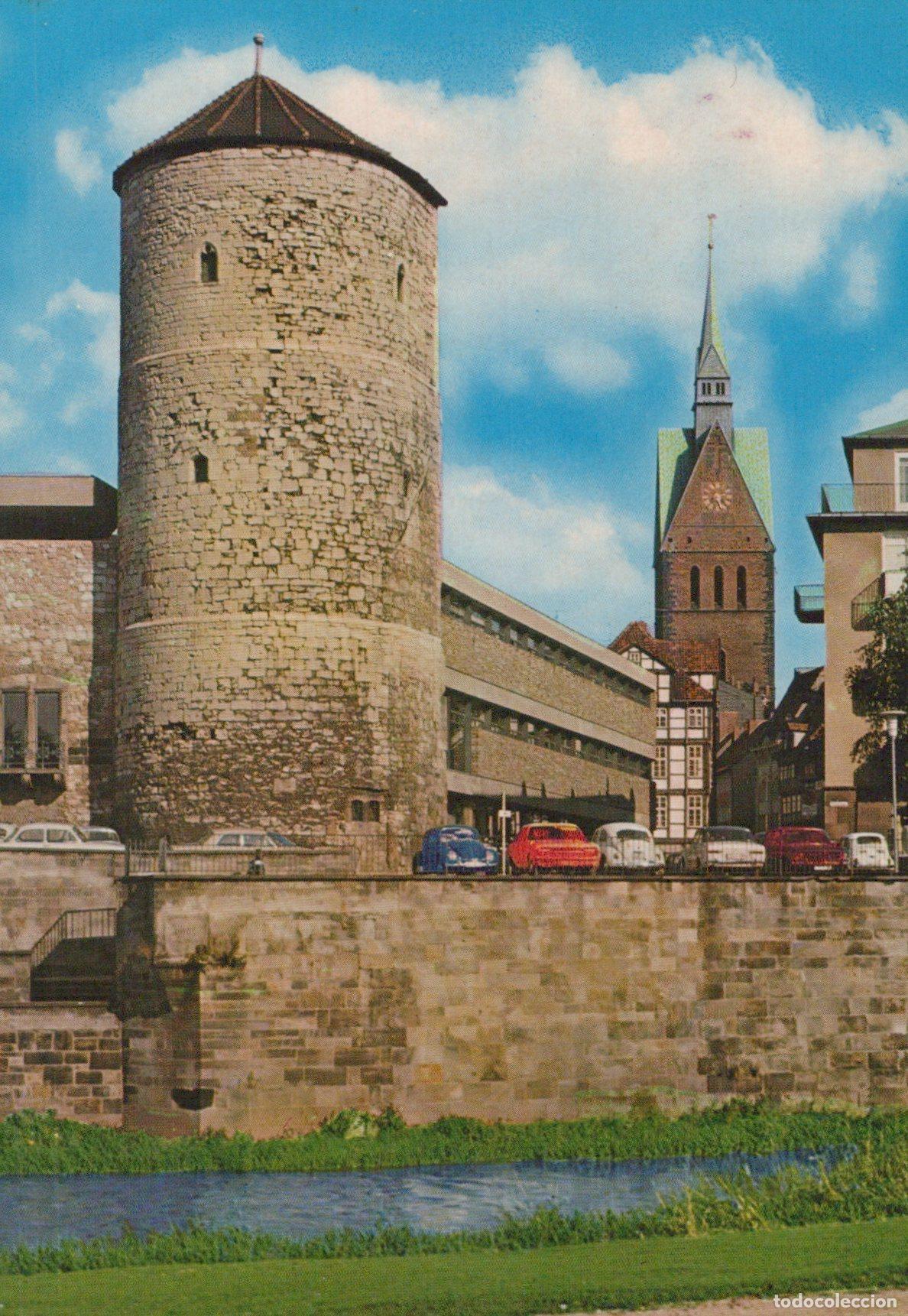 Postales: Germany Hannover Beginenturm and Marktkirche With River and Cars *YAZ698