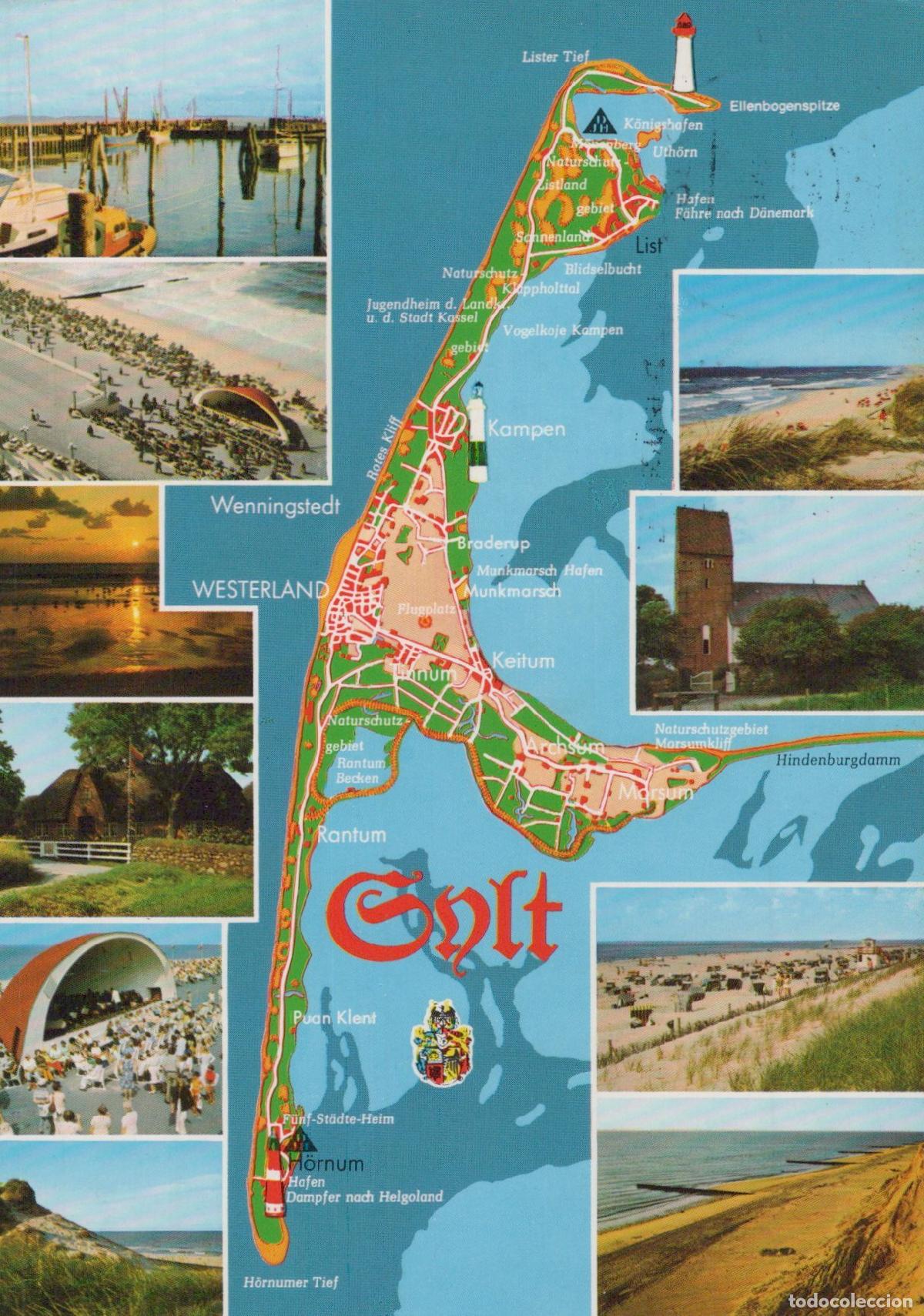 Postales: Germany Sylt Island Map With Multiple Views *YAZ702