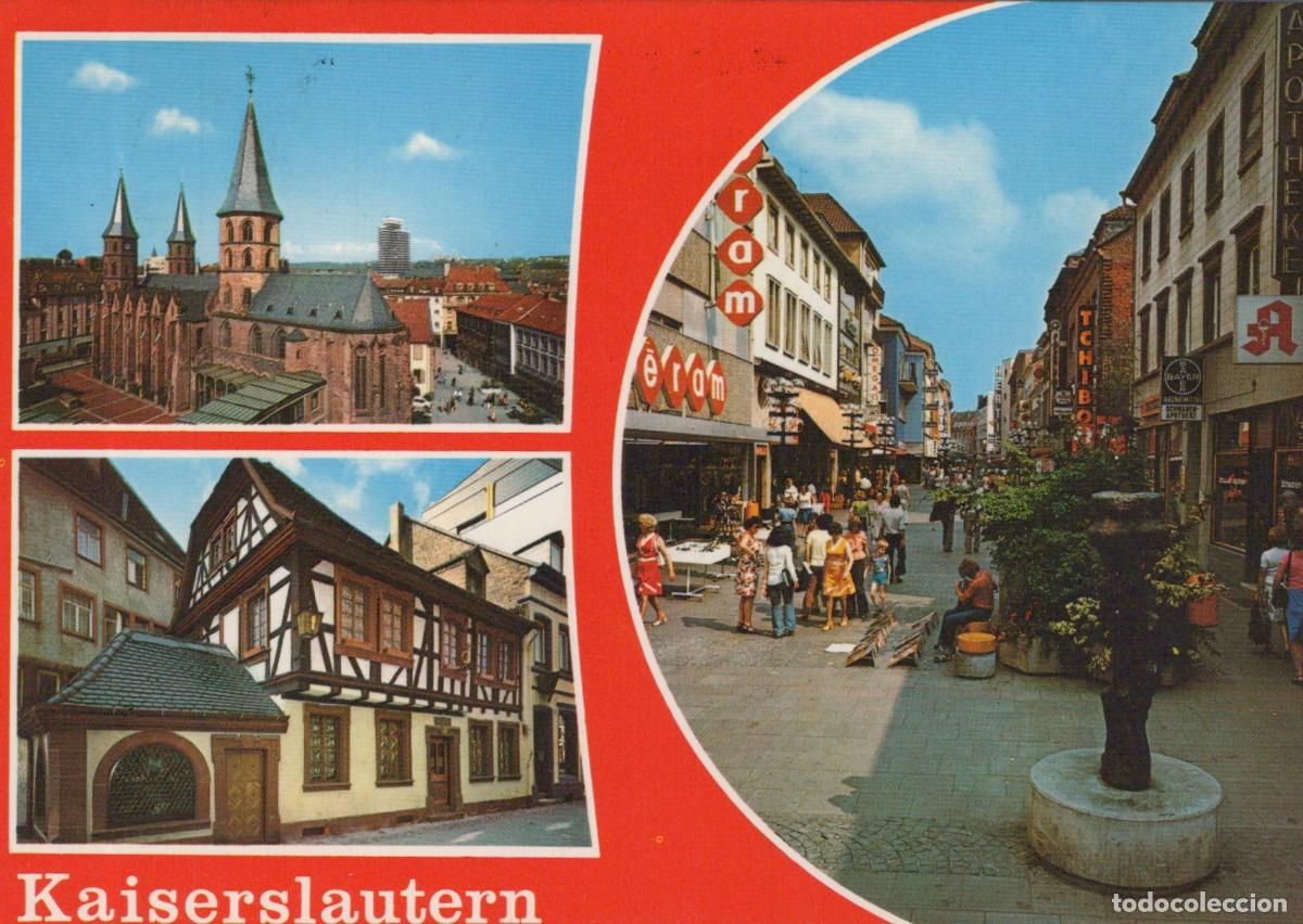 Cartes Postales: Germany Kaiserslautern Stiftskirche Spinradl and A Bustling Street Scene *YAZ726