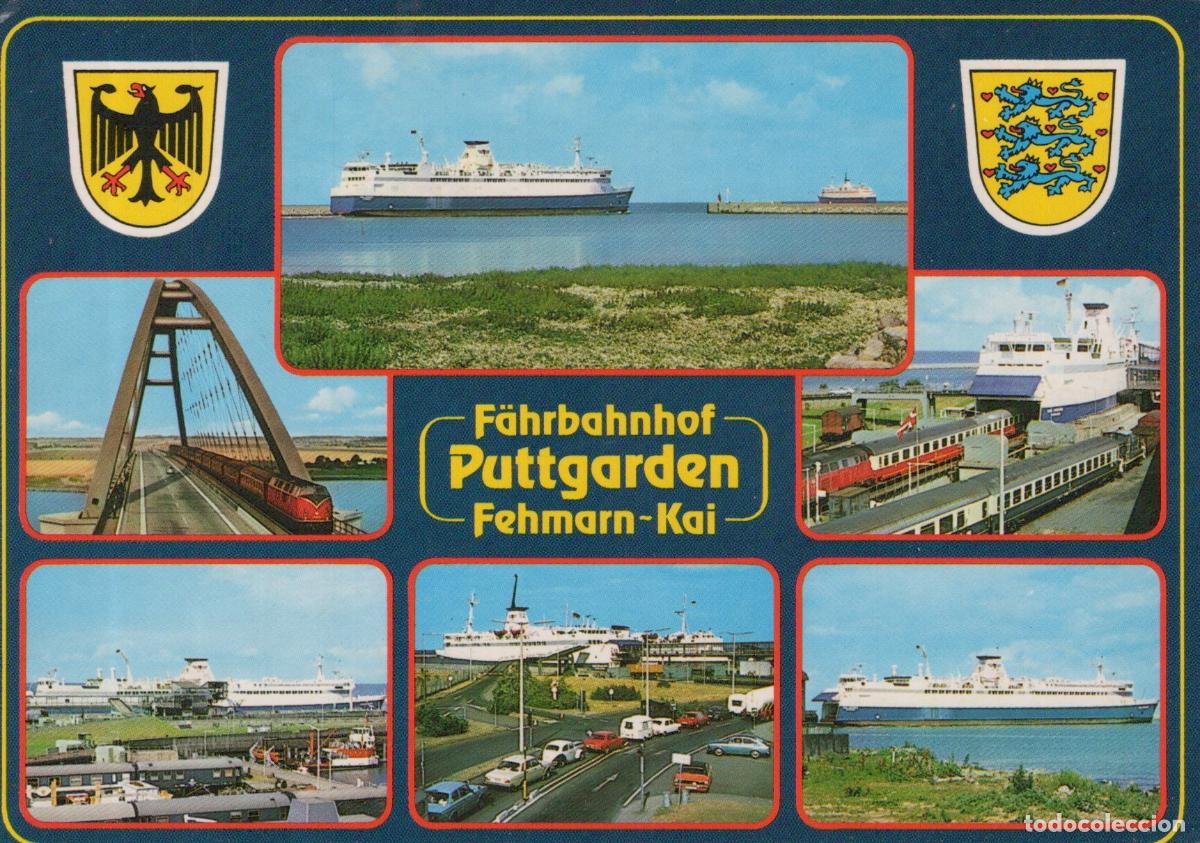 Cartes Postales: Germany Fehmarn Puttgarden Kai Ferry Terminal Ships Trains Bridge *YAZ732