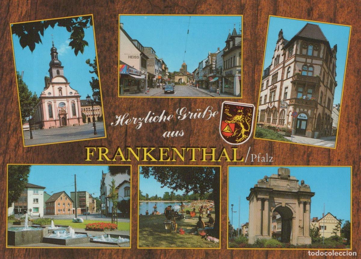 Cartoline: Germany Frankenthal Pfalz Multi View With Church Street and Buildings *YAZ740