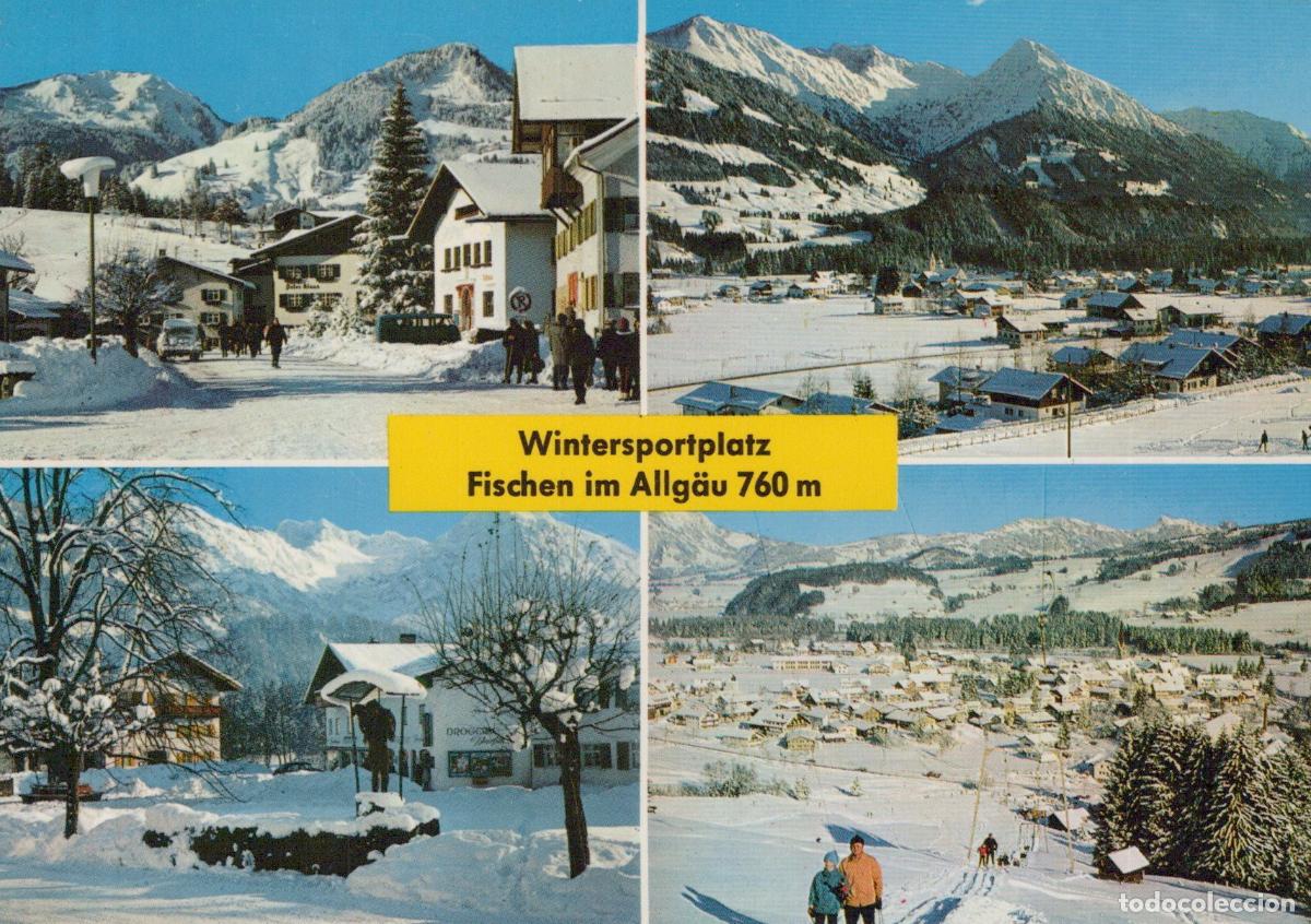 Cartoline: Germany Fischen IM Allg&auml;u Winter Sports Resort Snow Covered Mountains *YAZ742