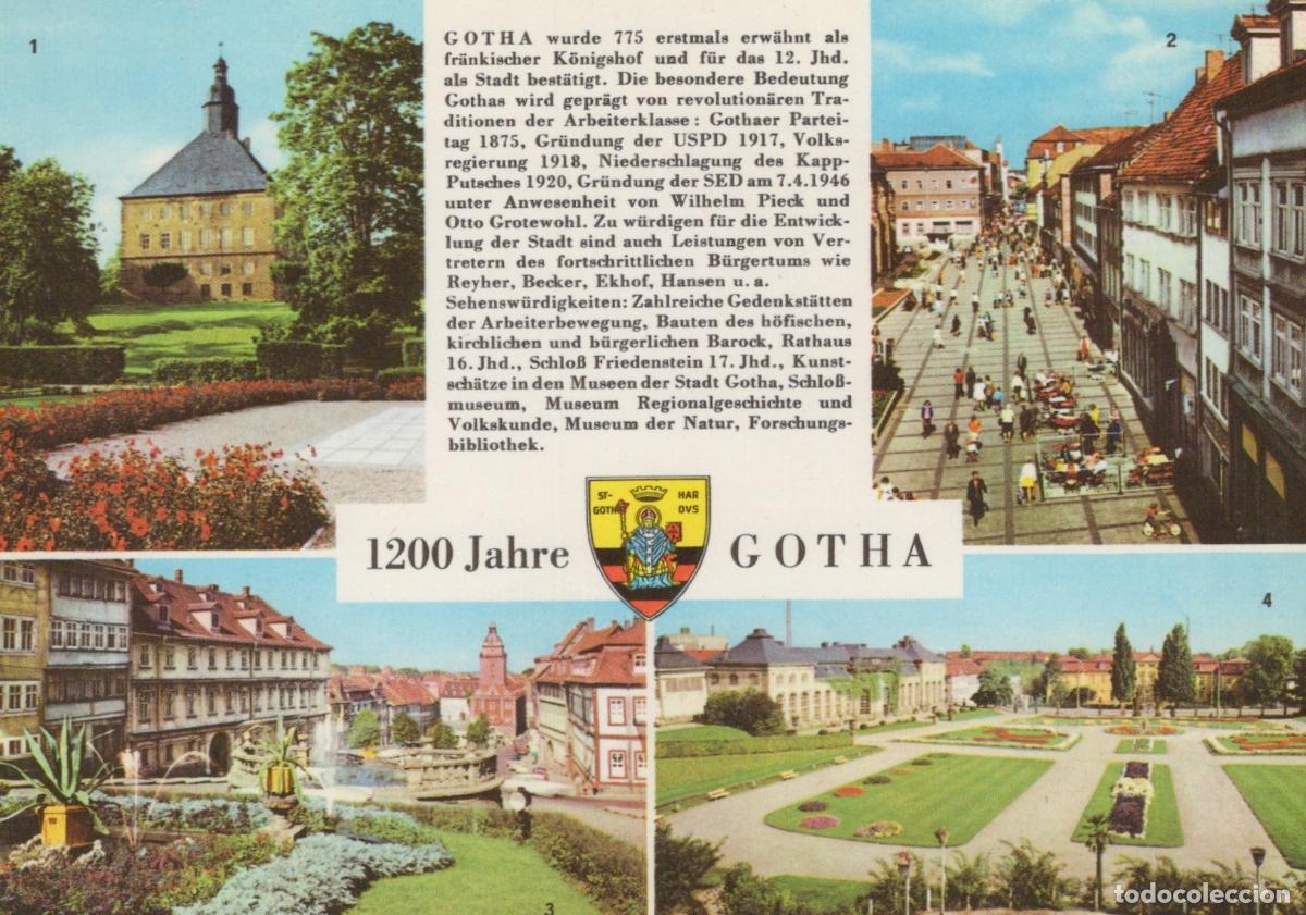 Cartoline: Germany Gotha Schloss Friedenstein Neumarkt Wasserkunst Unposted *YAZ815