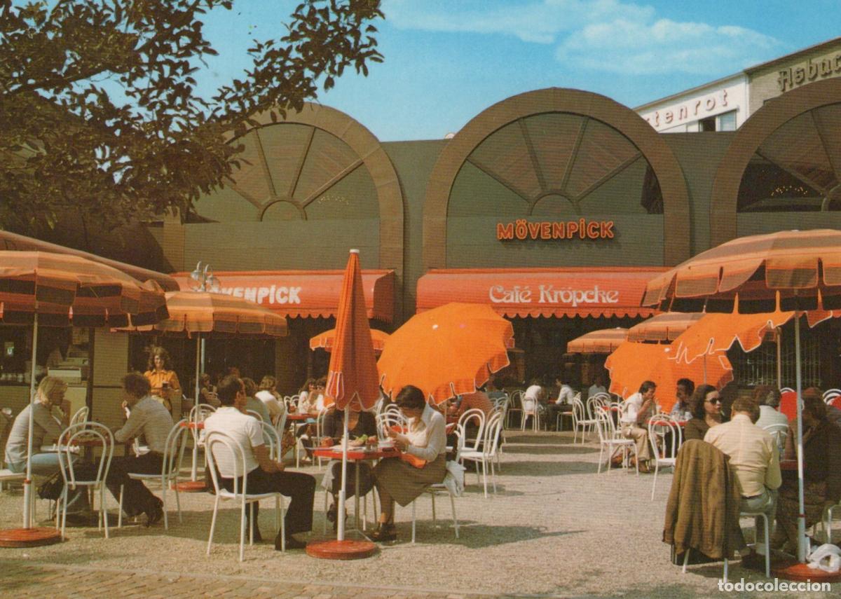Cartoline: Germany Hannover Cafe Kropcke Outdoor Seating Area With People Unposted *YAZ839