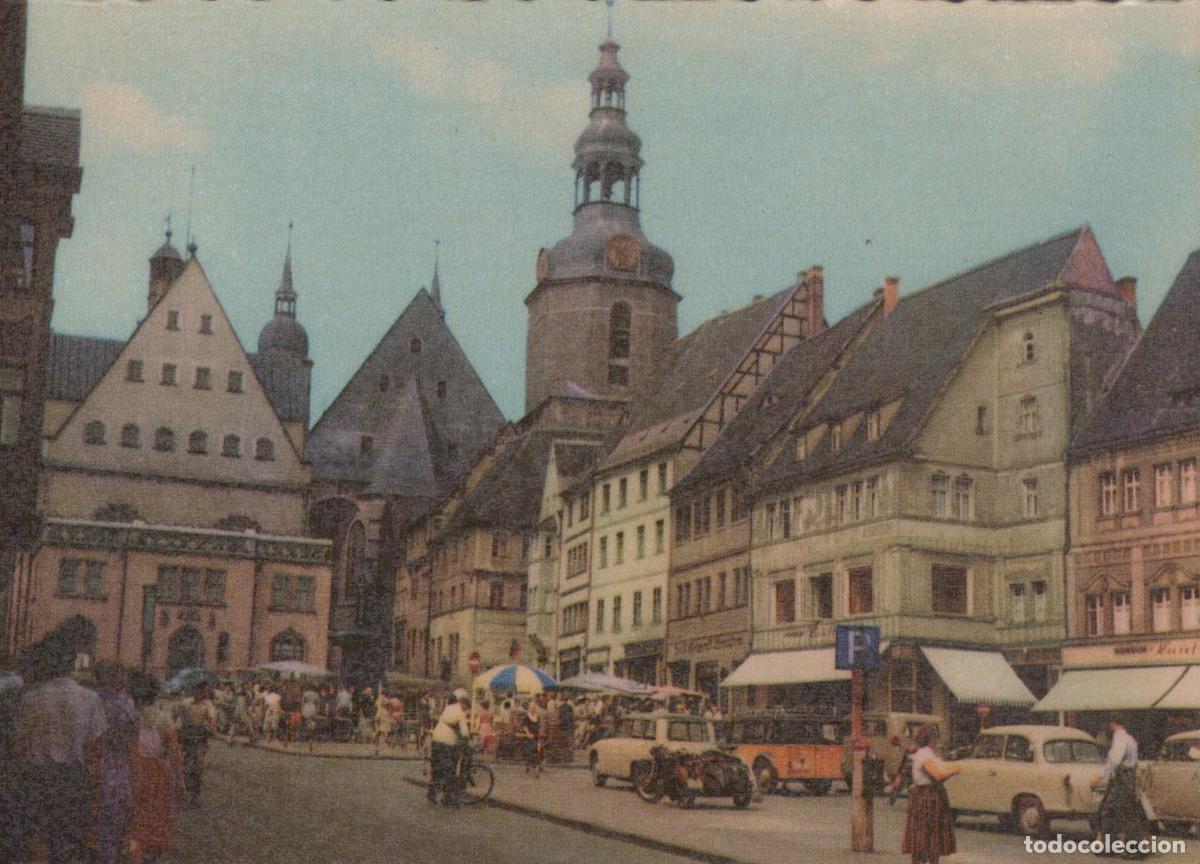 Cartes Postales: Germany Eisleben Marketplace With Historic Buildings and Street Unposted *YAZ812