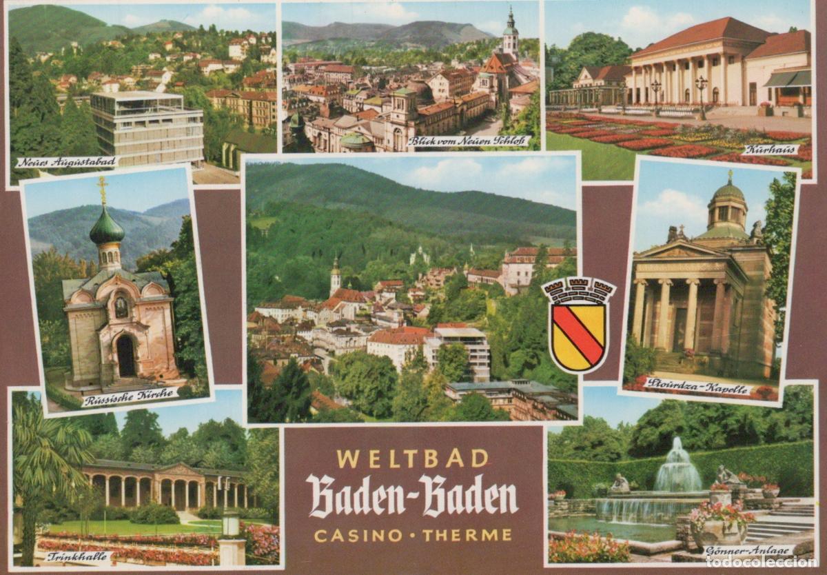 Postales: Germany Baden Baden Baden Multi View Kurhaus Russian Church Unposted *YAZ858