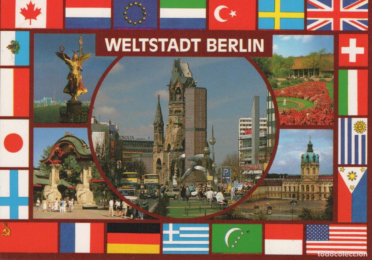 Postales: Germany Berlin Wall Weltstadt Kaiser Wilhelm Memorial Church Victory *YAZ897