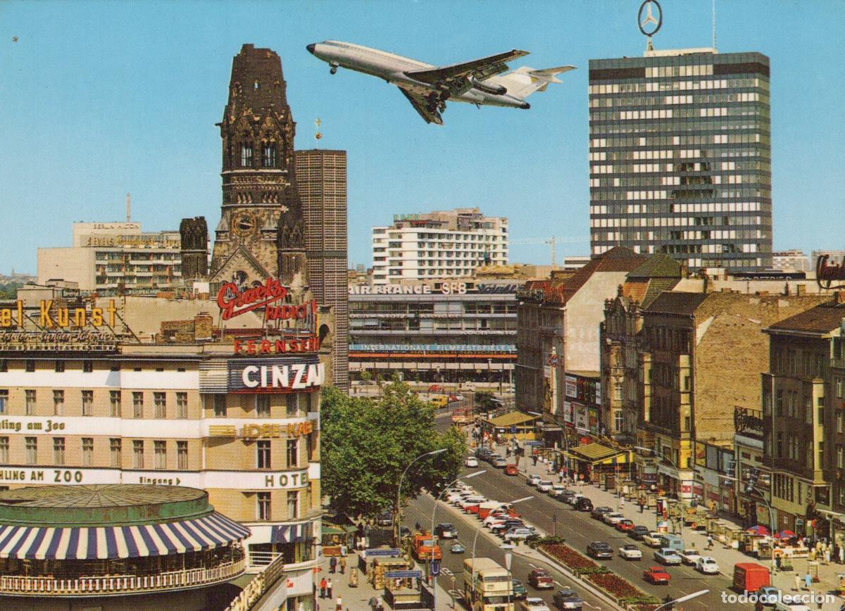Postales: Germany Berlin Wall Cityscape With Kaiser Wilhelm Memorial Church *YAZ901