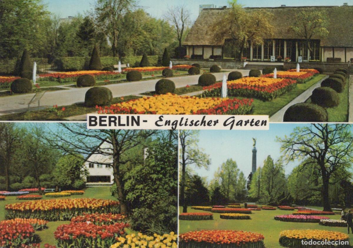 Postais: Germany Berlin Wall English Garden With Colorful Flower Beds *YAZ917
