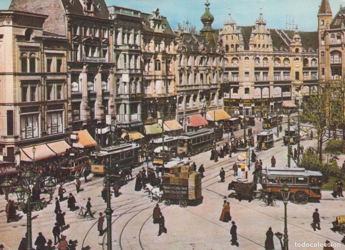 Cartes Postales: Germany Berlin Wall Spittelmarkt Bustling Street Scene With Trams Horse *YAZ929