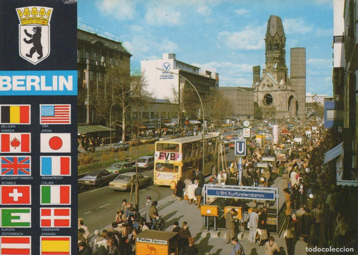 Cartes Postales: Germany Berlin Wall Kurf&uuml;rstendamm With Kaiser Wilhelm Memorial Church *YAZ908