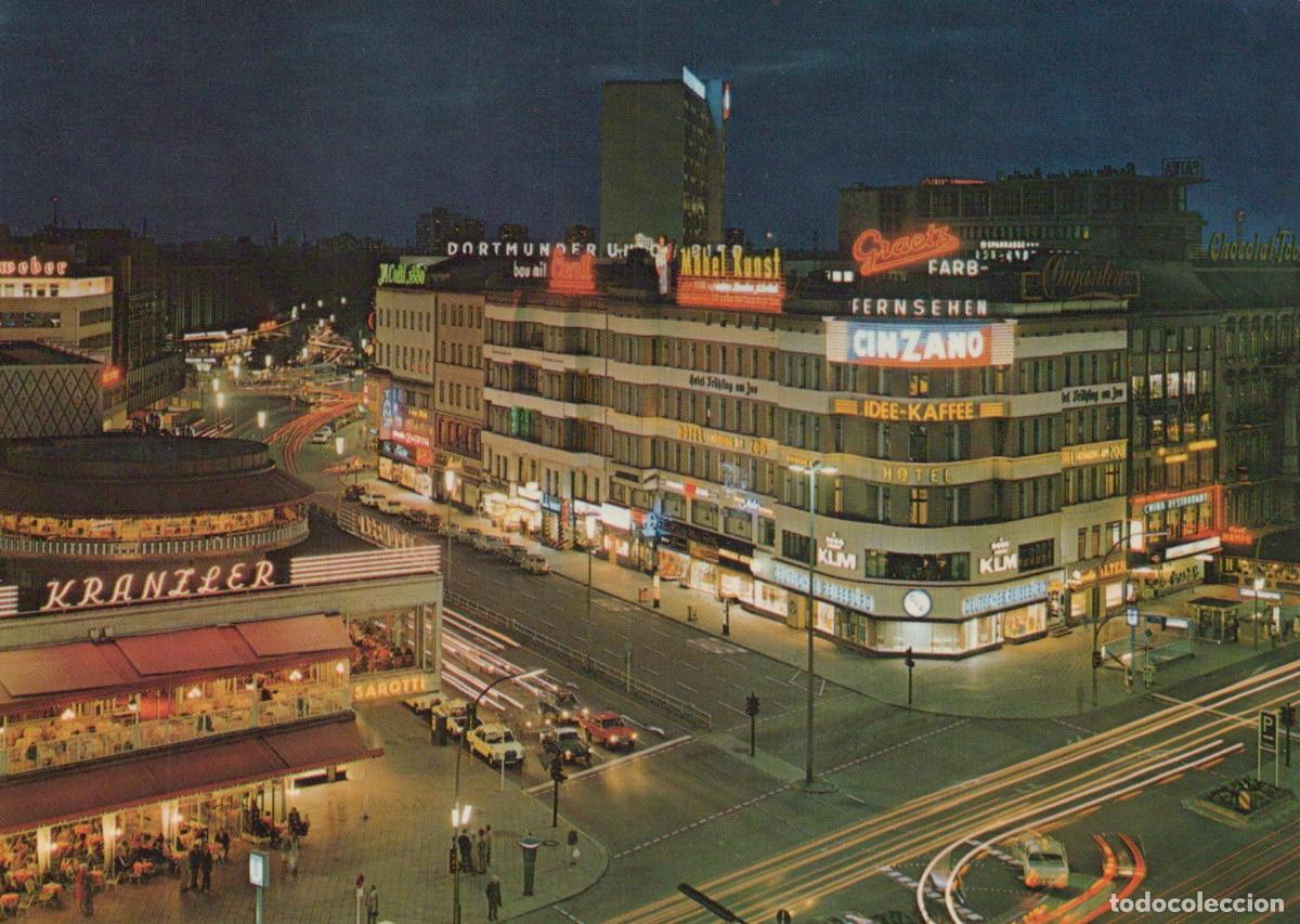 Cartes Postales: Germany Berlin Wall Kurf&uuml;rstendamm Caf&eacute; Kranzler At Night Cityscape *YAZ939