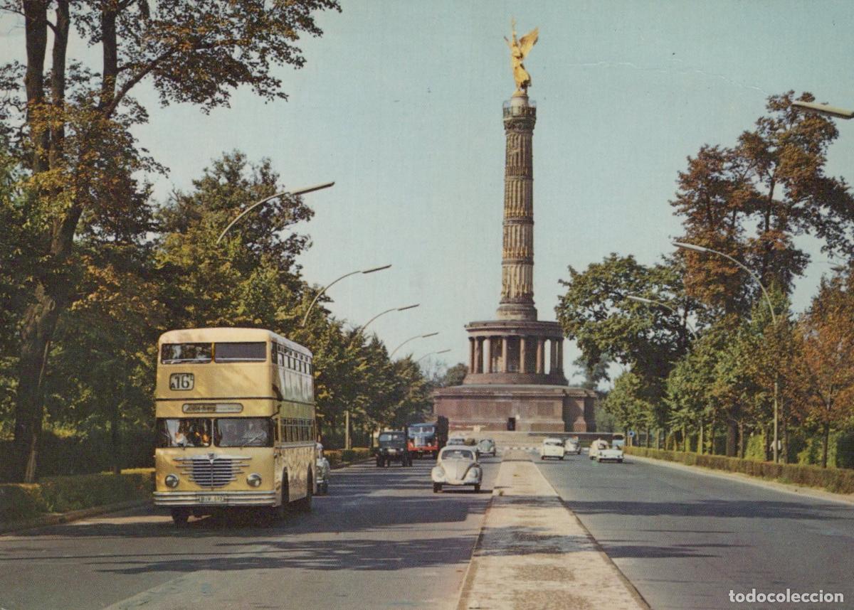 Cartes Postales: Germany Tiergarten Siegess&auml;ule and With Double Decker Bus *YAZ920