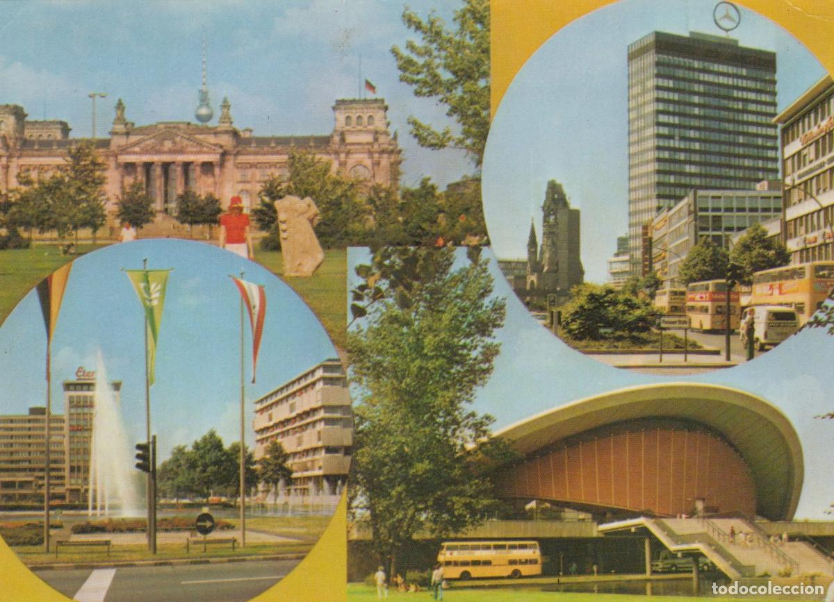 Postkarten: Germany Berlin Wall Collage Reichstag Europa Center Ernst Reuter Platz *YAZ959