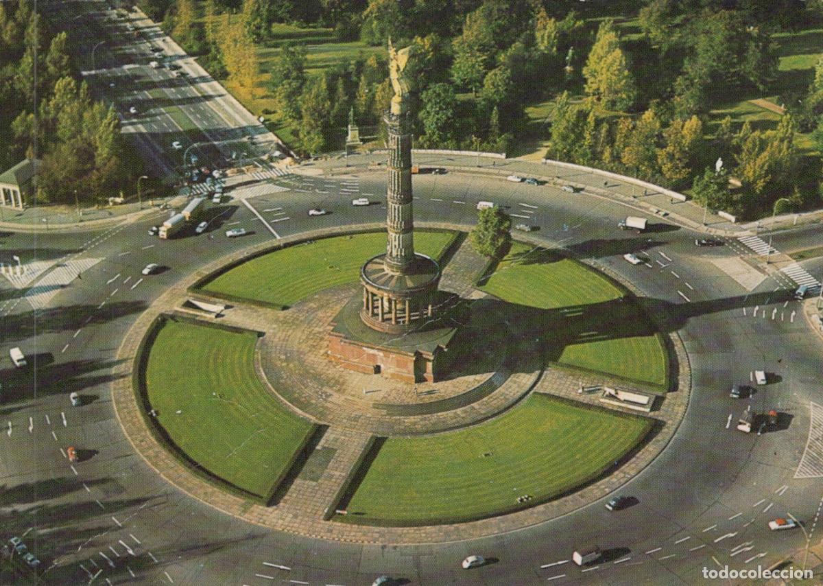 Postales: Germany Berlin Wall Siegesaule Victory Column Aerial View Unposted *YAZ956