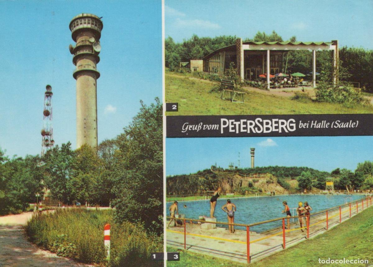 Postales: Germany Petersberg Bei Halle Saale Observation Tower Pavilion Swimming *YBA013
