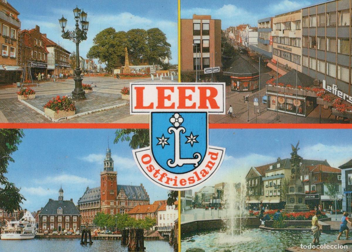 Postais: Germany Leer Ostfriesland City Collage Architecture Landscape Fountain *YBA014