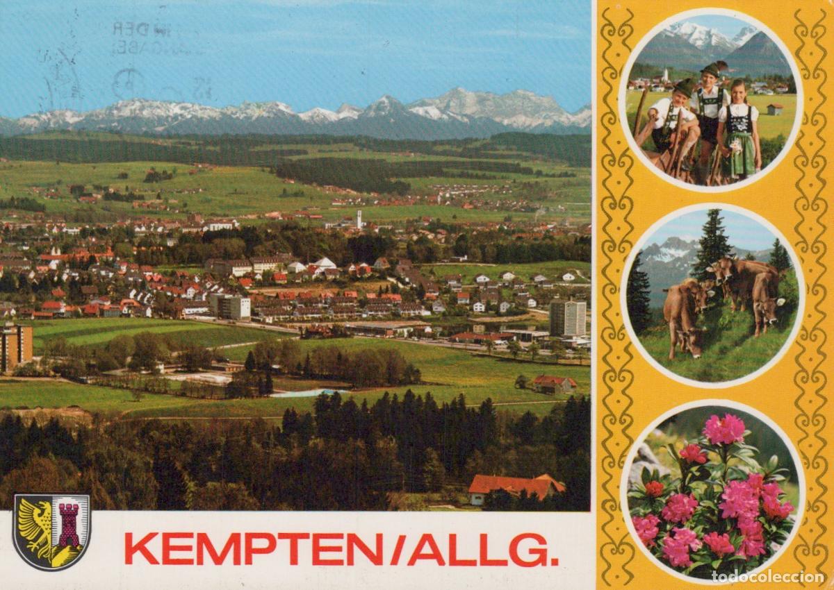 Cartes Postales: Germany Kempten Allg&auml;u Panoramic View From Mariaberg Alps People Goats *YBA043
