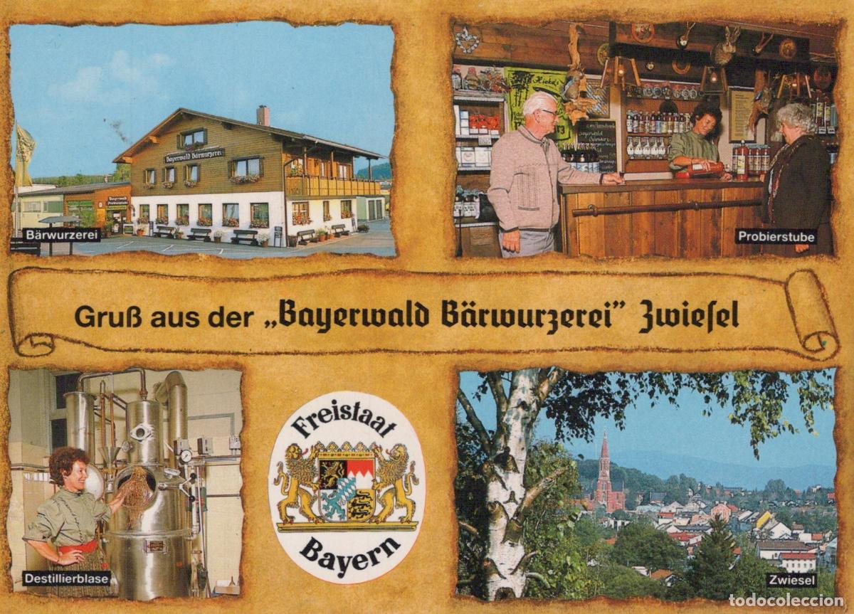 Cartes Postales: Germany Zwiesel Bayerwald B&auml;rwurzerei Distillery and Town View *YBA151