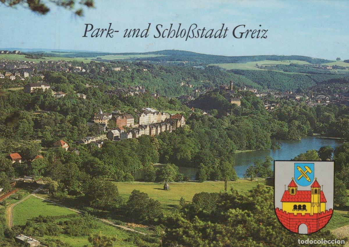Cartes Postales: Germany Greiz Panoramic View of Park and Castle City With Lake *YBA051