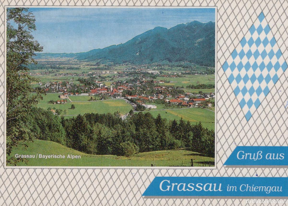 Postcards: Germany Berchtesgaden Panoramic View of Grassau in the Bavarian Alps *YBA053